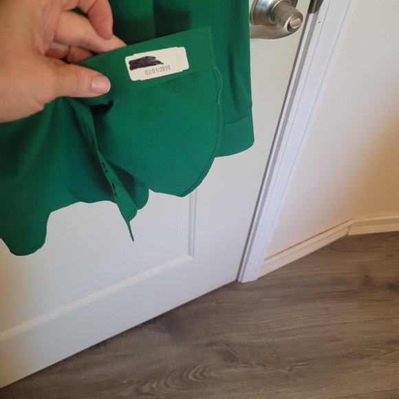 Express Fitted 1MX Button Up Long Sleeve Shirt Men's Size XL - Green - Picture 5 of 5